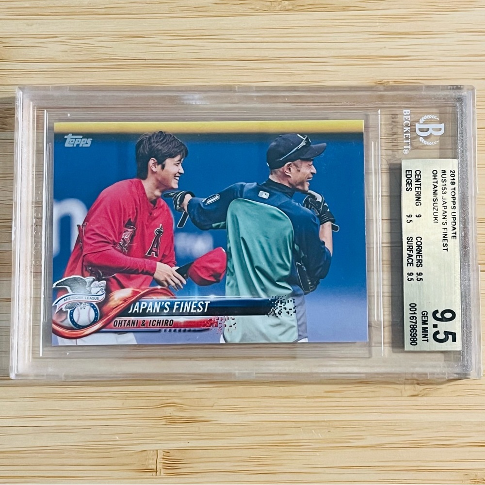 SHOHEI OHTANI 2018 Topps Update Rookie Card RC w/ Ichiro Graded BGS 9.5 Gem Mint